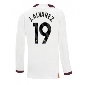 Lacne Muži Futbalové dres Manchester City Julian Alvarez #19 2023-24 Dlhy Rukáv - Preč